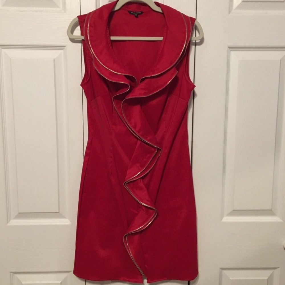 NWT - Samuel Dong Elegant Red Sleeveless Dress